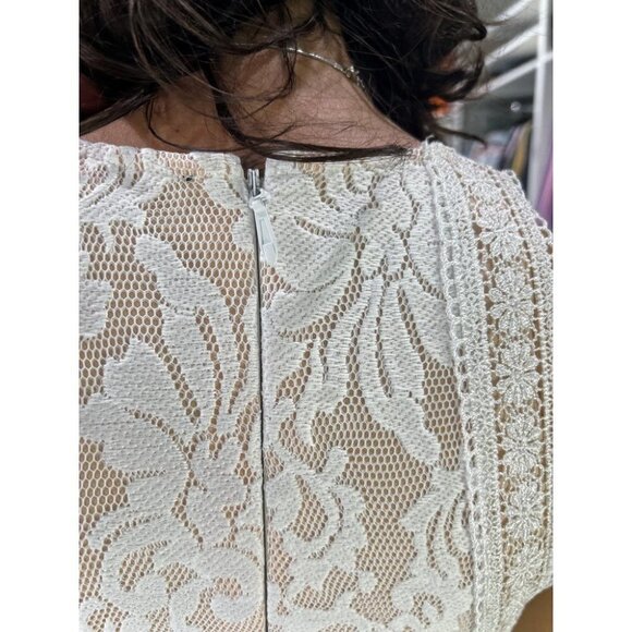 Lulu's White Lace Flowy Maxi Gown Dress $99 NWT - Picture 11 of 14